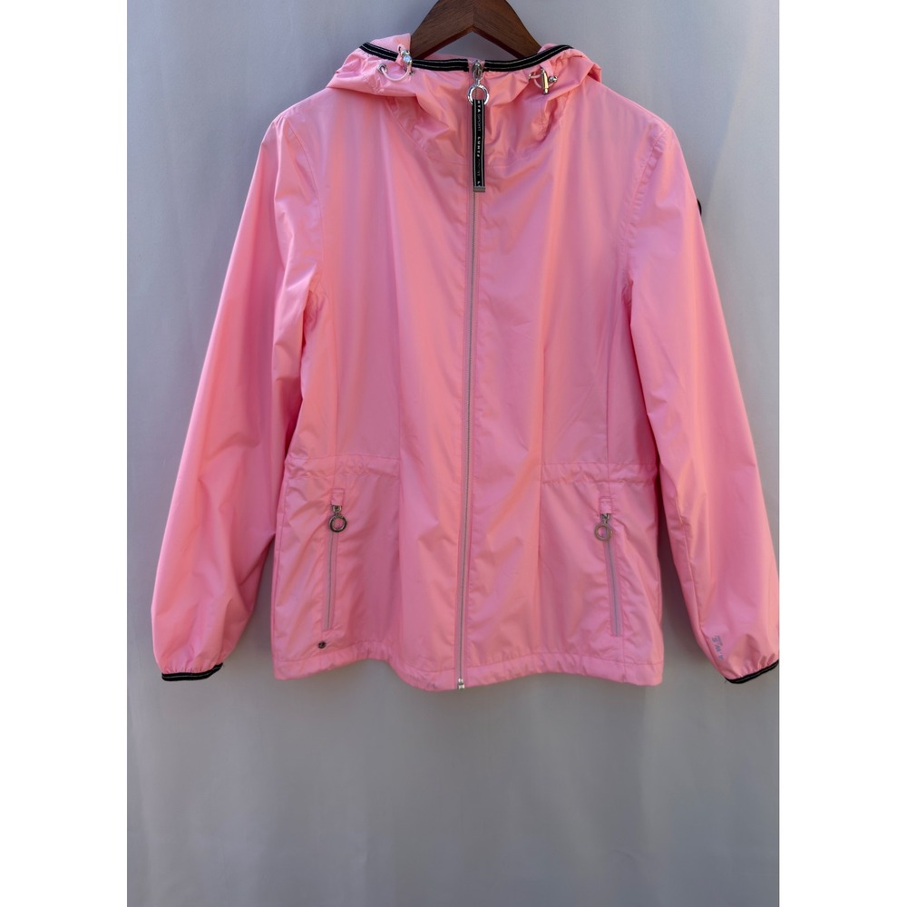 Luhta Pink Hooded Windbreaker Jacket Size 8 Lightweight Outdoor Activewear